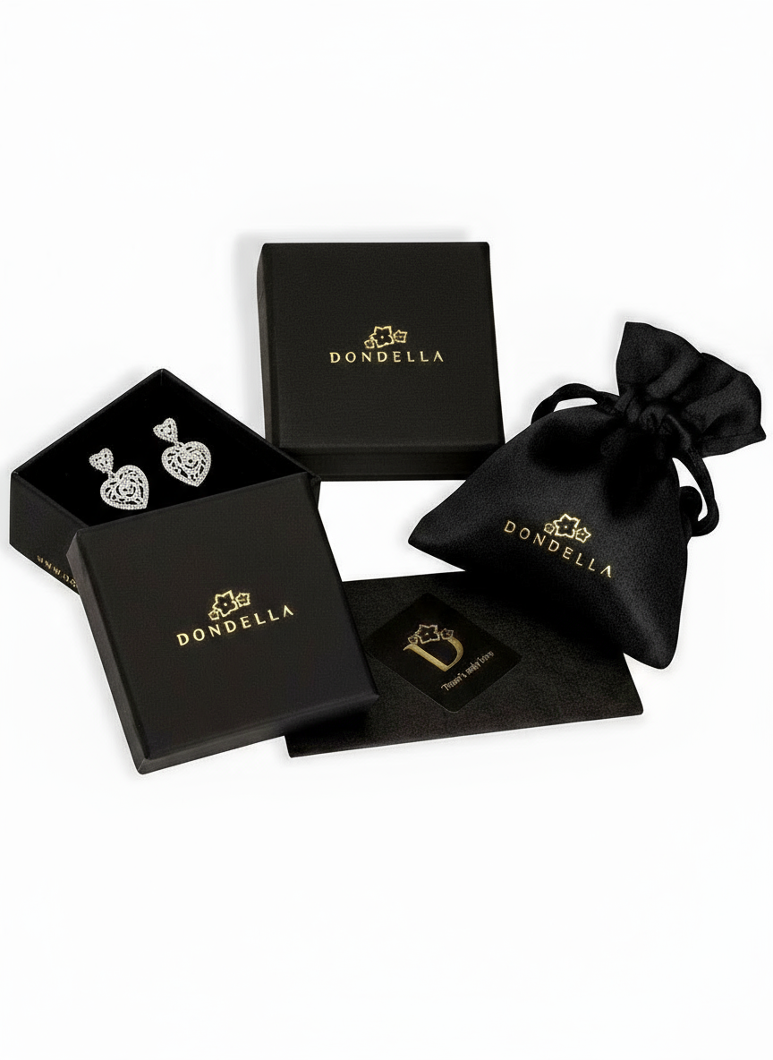 Earrings Love Heart - For Kids