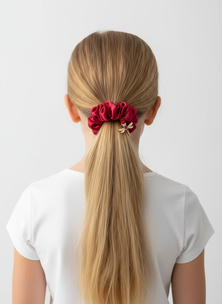 Mulberry Silk Scrunchie - Dragonfly