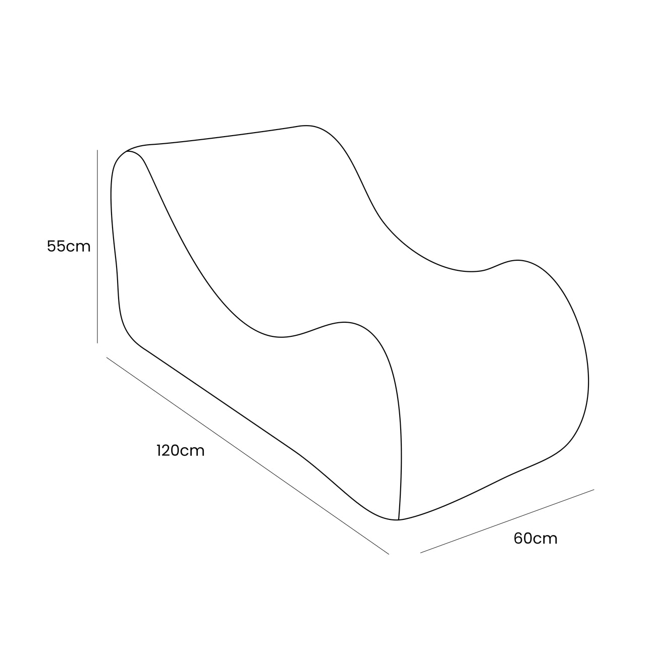 Wave Lounger - Light Grey Bearly