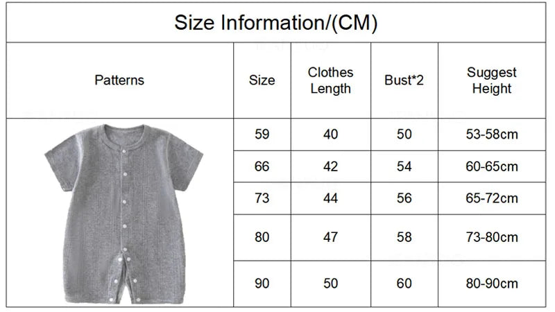 Baby Short Sleeve Breathable Romper