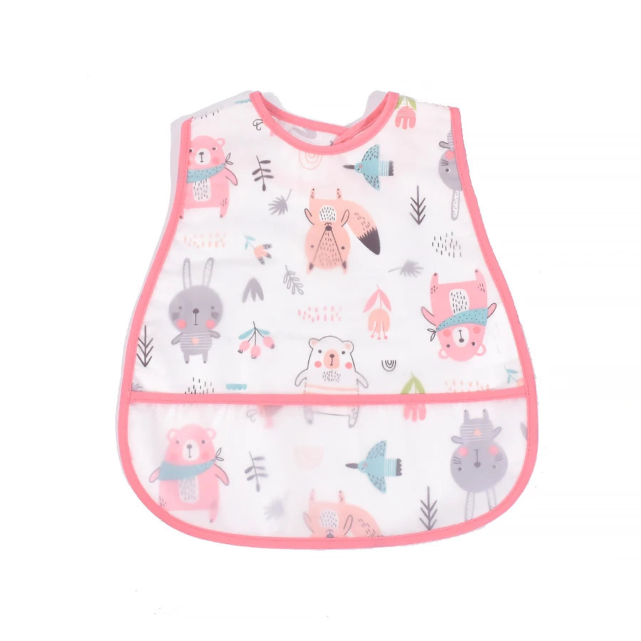 Waterproof Baby Feeding Bib with Pocket
