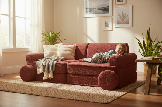 Large Modular Sofa for Kids - Premium Bearly, Brown