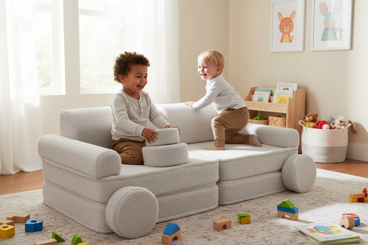 Large Modular Sofa for Kids - Premium Bearly White