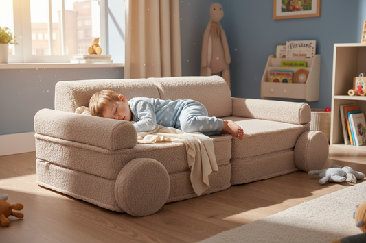 Large Modular Sofa for Kids - Premium Bearly, Light Grey