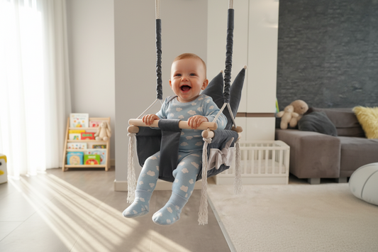 Swing with Crown Shaped Cushion - Grey