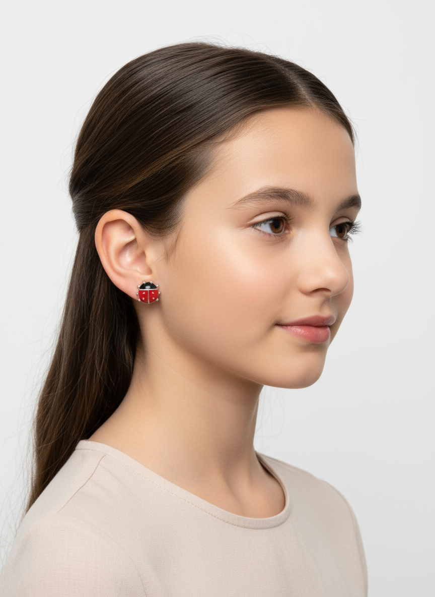 Earrings Ladybug - For Kids