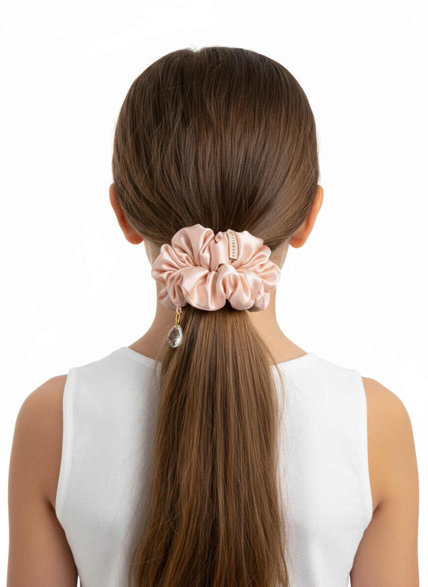 Luxury Silk Scrunchie - Rose