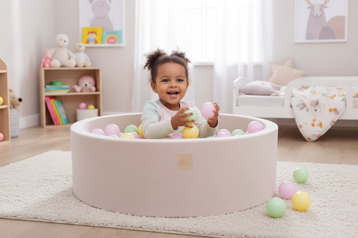 Velour Baby Foam Pit with 250 balls - Spring