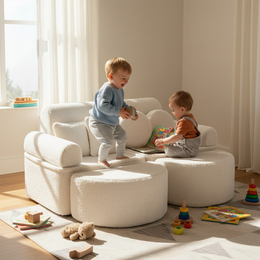 Medium Modular Sofa for Kids - Bearly Cream Plus