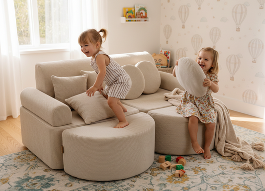 Medium Modular Sofa for Kids - Slimcord Ecru Plus