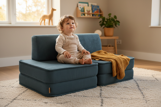 Small Modular Sofa for Kids - Aesthetic Turquoise