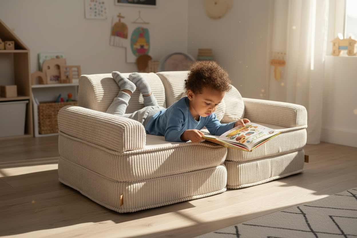 Medium Modular Sofa for Kids - Aesthetic Ecru