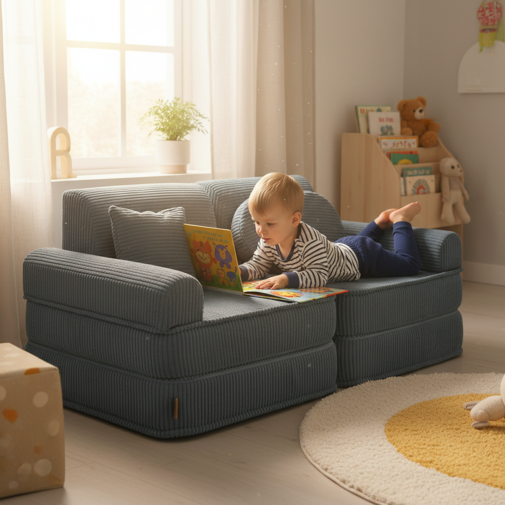 Medium Modular Sofa for Kids - Aesthetic Turquoise