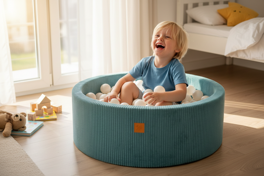 Ball Pit With 200 White Balls - Aesthetic Turquoise