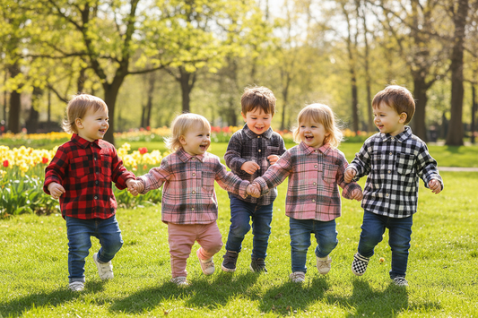 Kids Plaid Long Sleeve Shirt Jacket