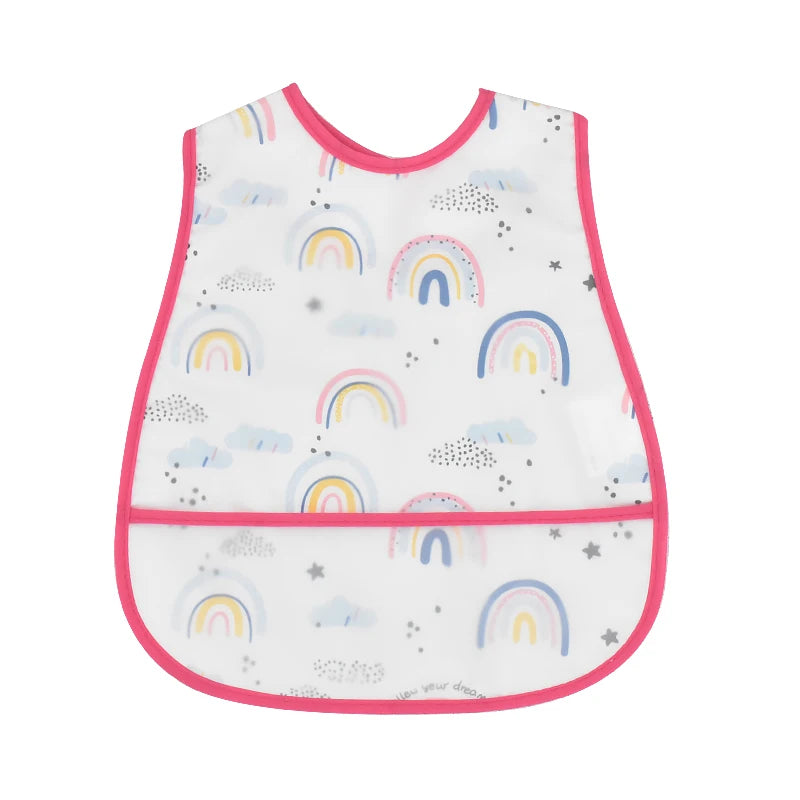 Waterproof Baby Feeding Bib with Pocket