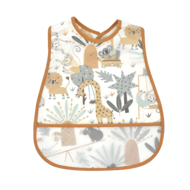 Waterproof Baby Feeding Bib with Pocket