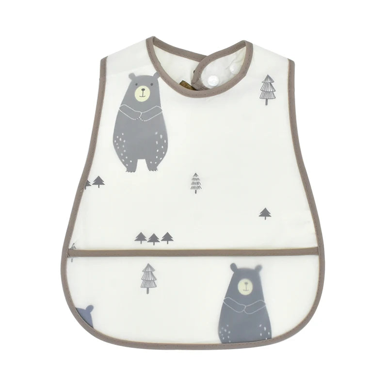 Waterproof Baby Feeding Bib with Pocket