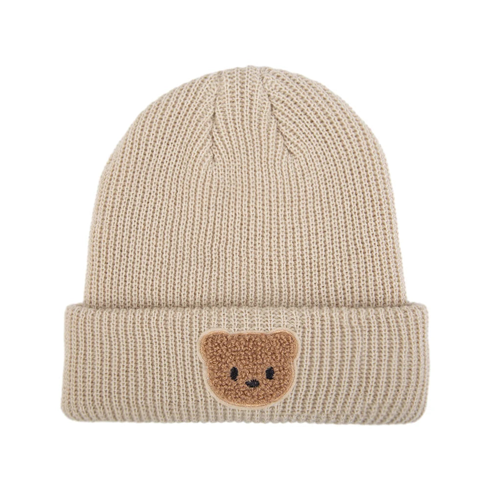 Toddler Cartoon Bear Knitted Beanie