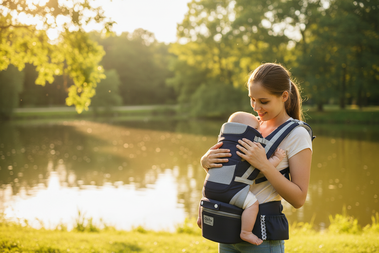 Ergonomic Baby Carrier with Hip Seat
