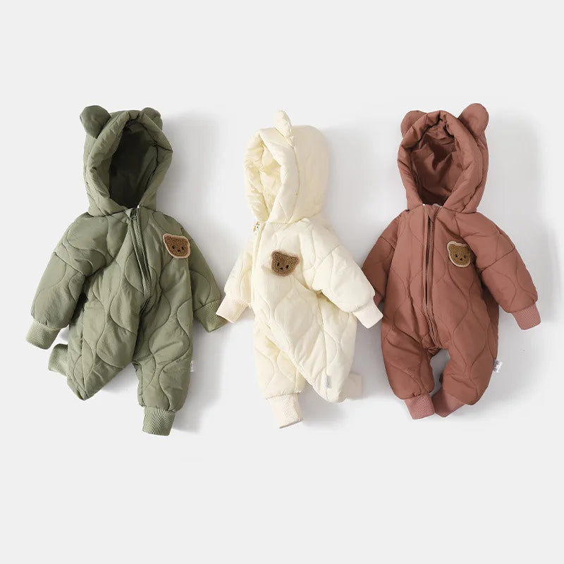 Baby Hooded Bear Jumpsuit