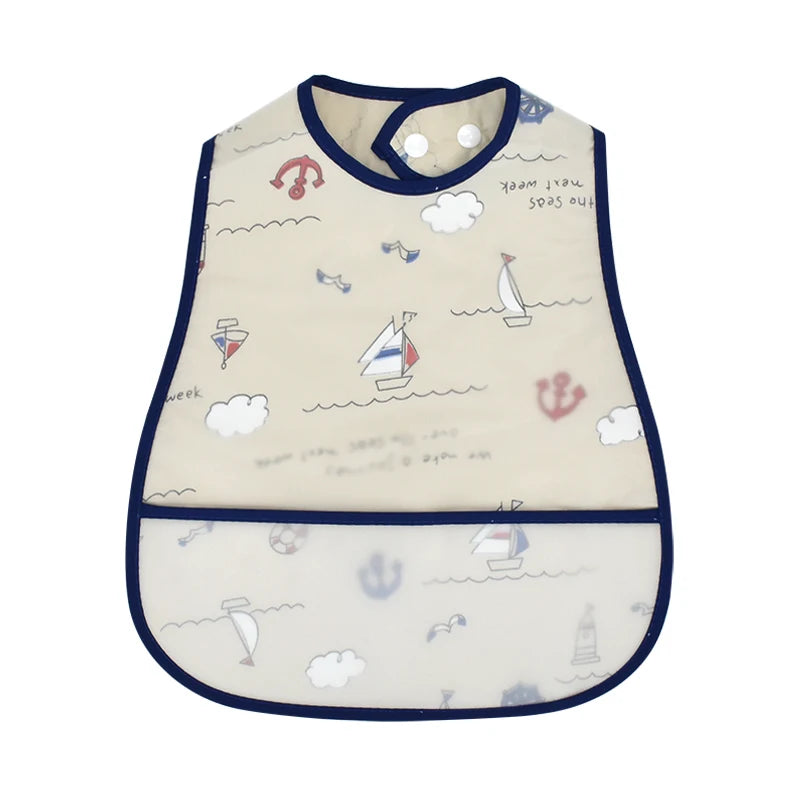Waterproof Baby Feeding Bib with Pocket