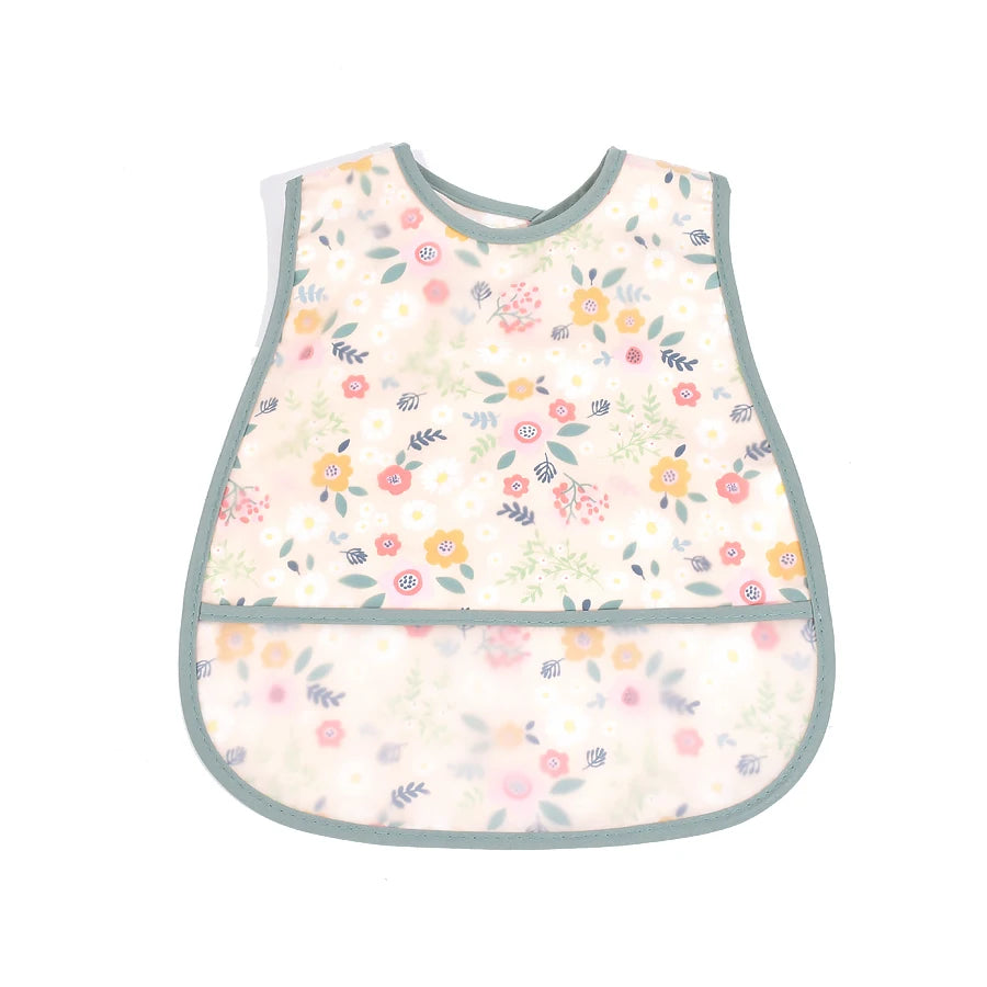 Waterproof Baby Feeding Bib with Pocket