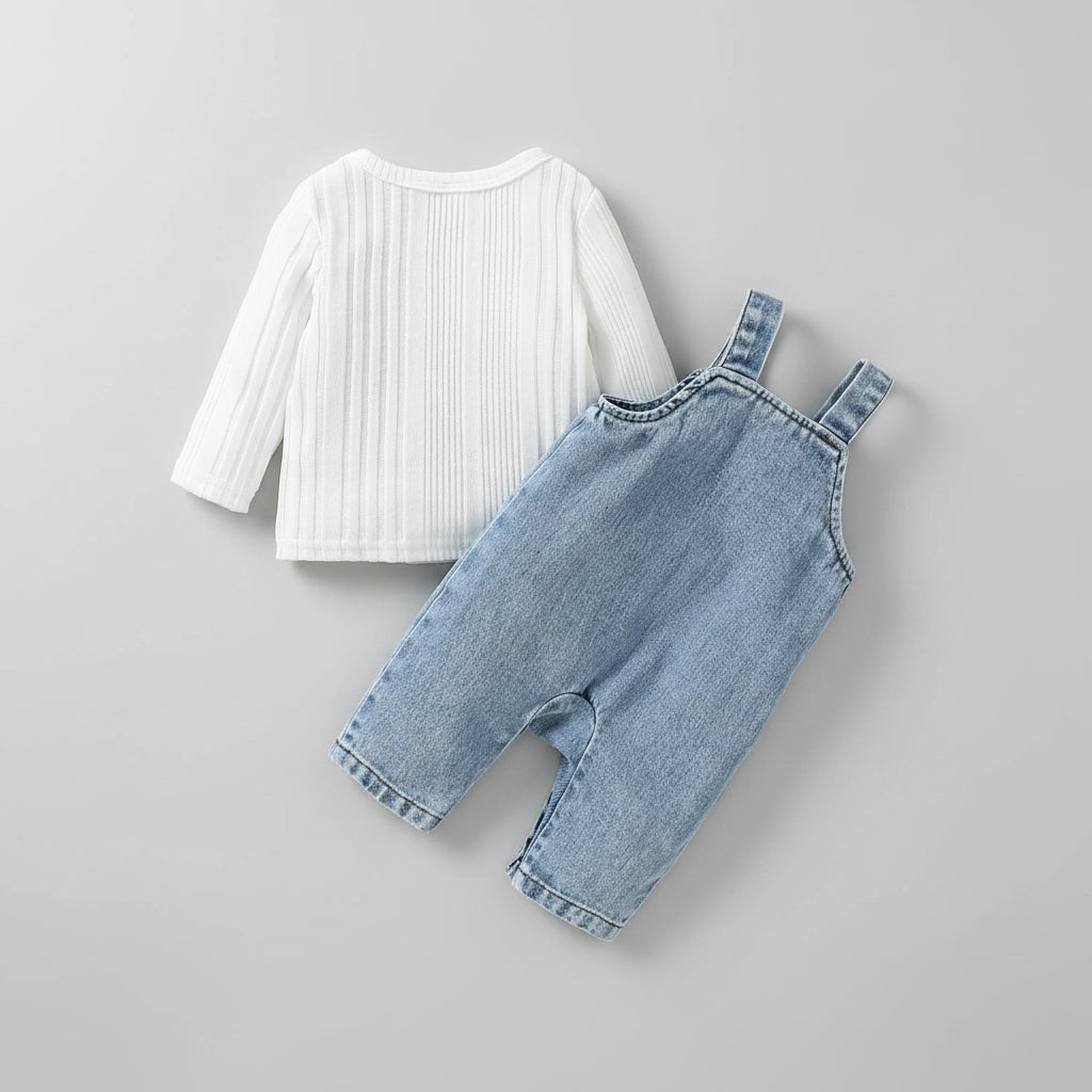 Baby Long Sleeve Top & Romper Set