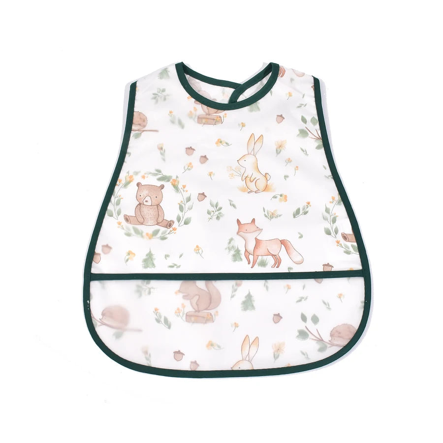Waterproof Baby Feeding Bib with Pocket