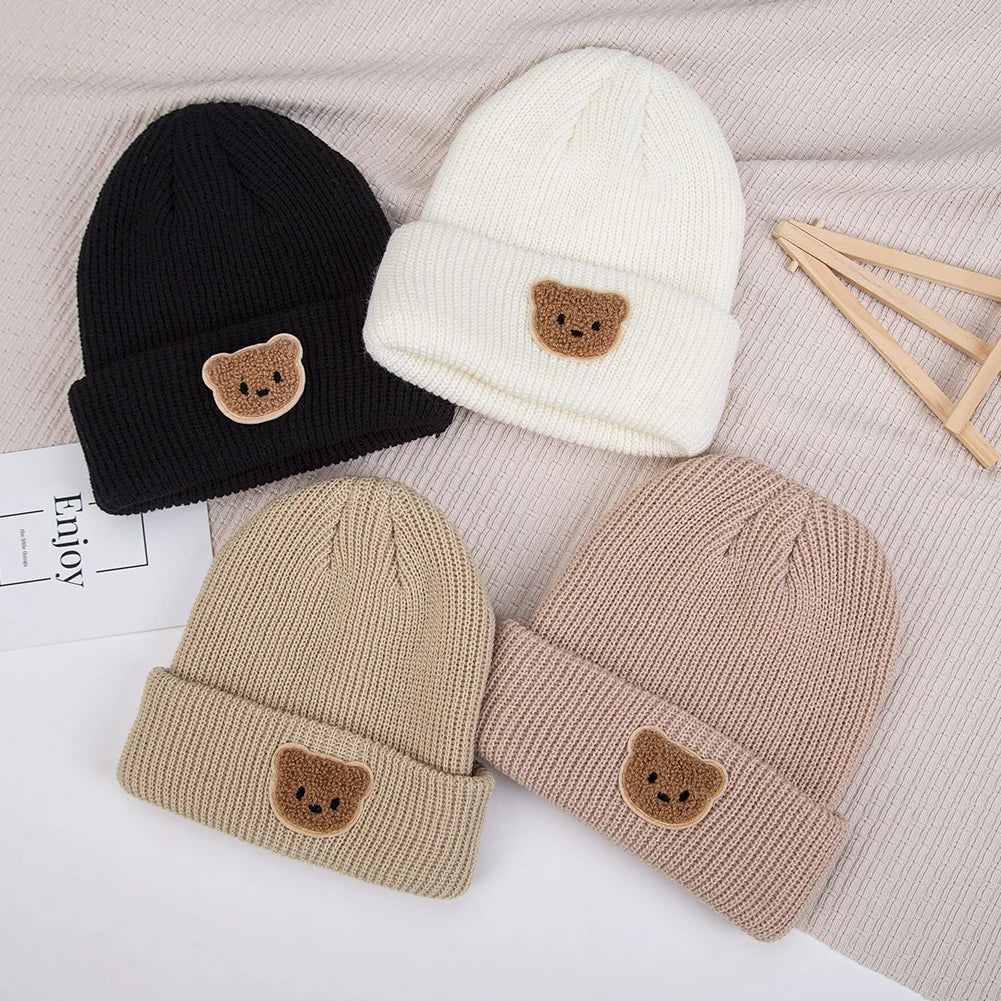 Toddler Cartoon Bear Knitted Beanie
