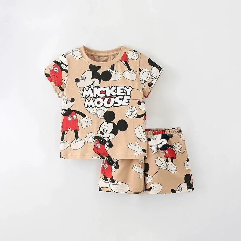 Mickey Mouse children's pajama set on a white background