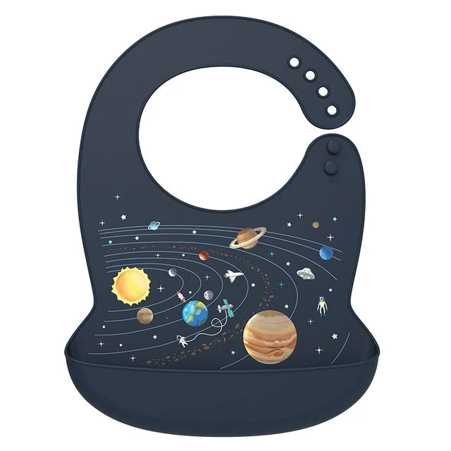 Waterproof Silicone Baby Bib With Pocket