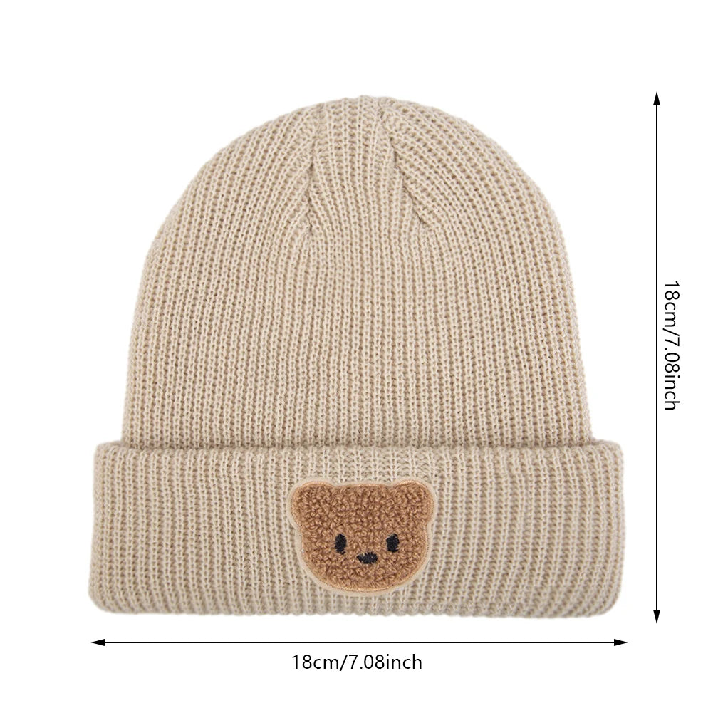 Toddler Cartoon Bear Knitted Beanie