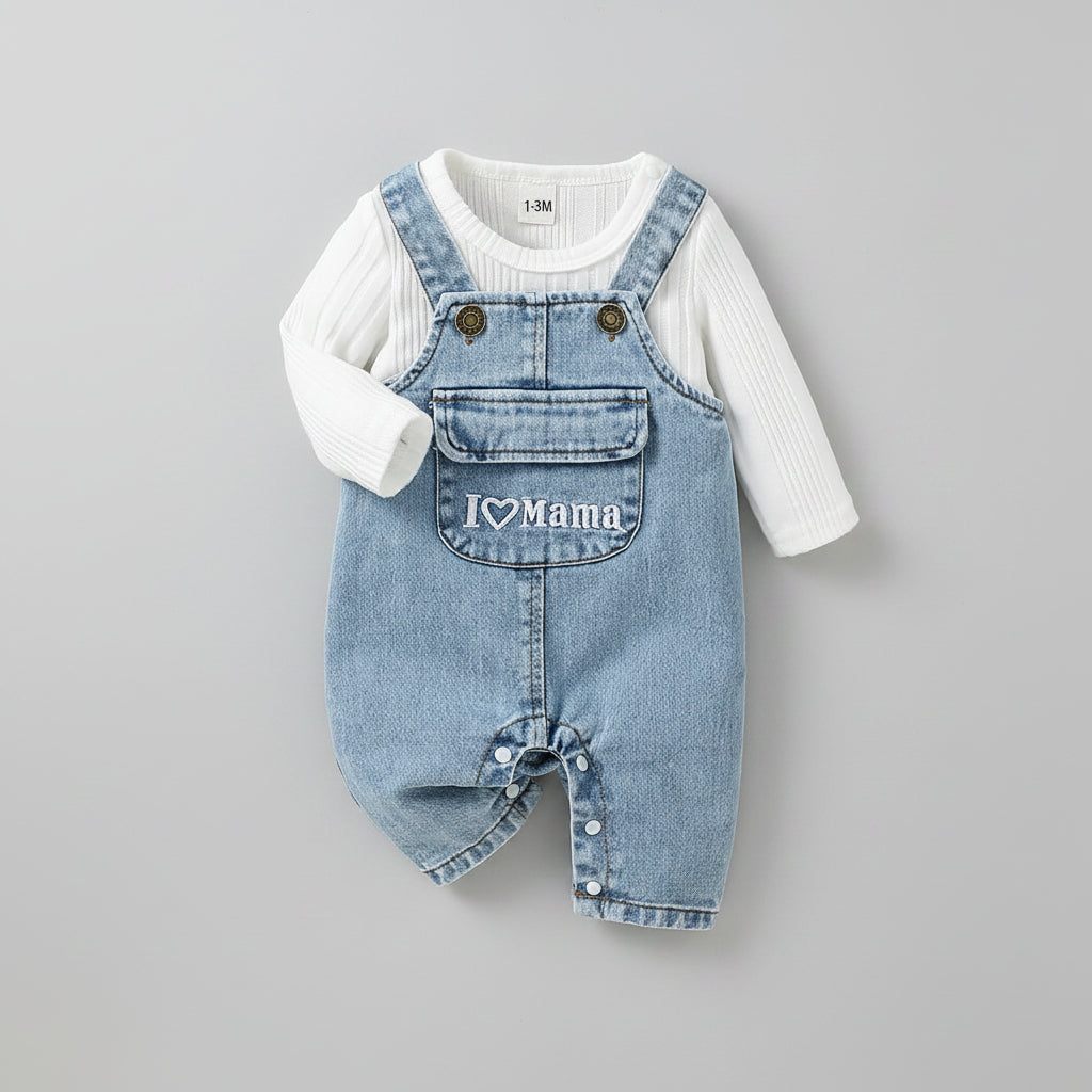 Baby Long Sleeve Top & Romper Set