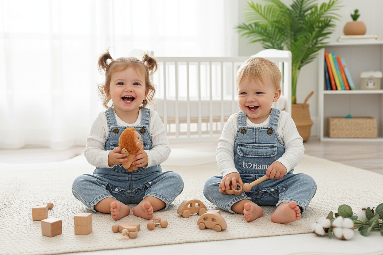Baby Long Sleeve Top & Romper Set