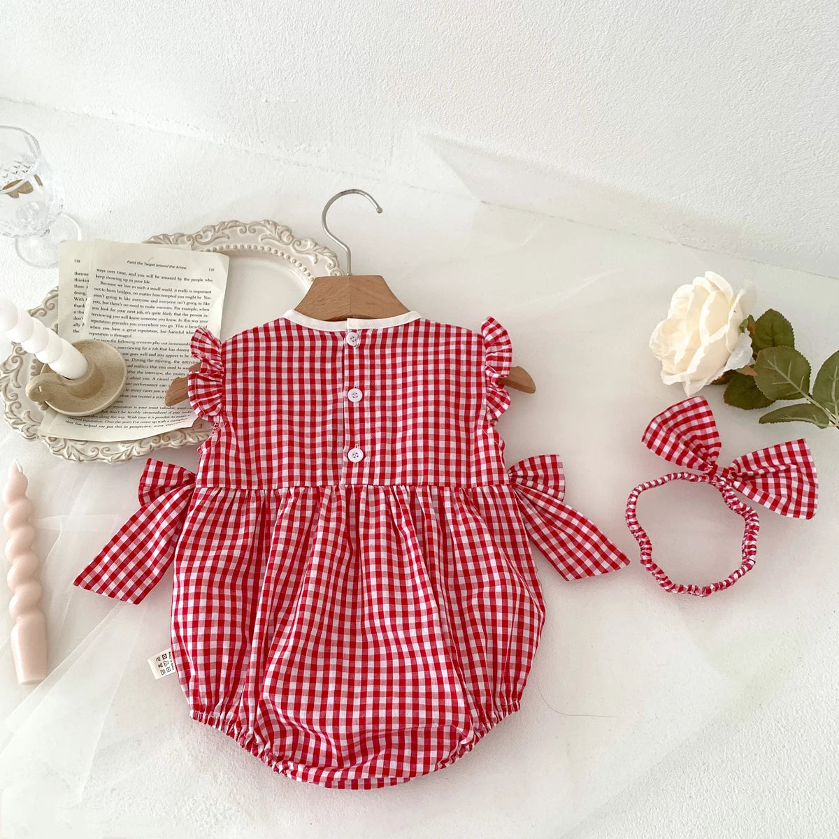 Baby Girl Romper & Headband Set