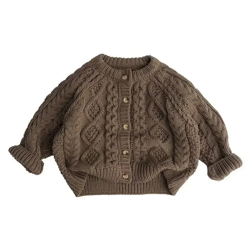 Kids Button-Up Knit Cardigan