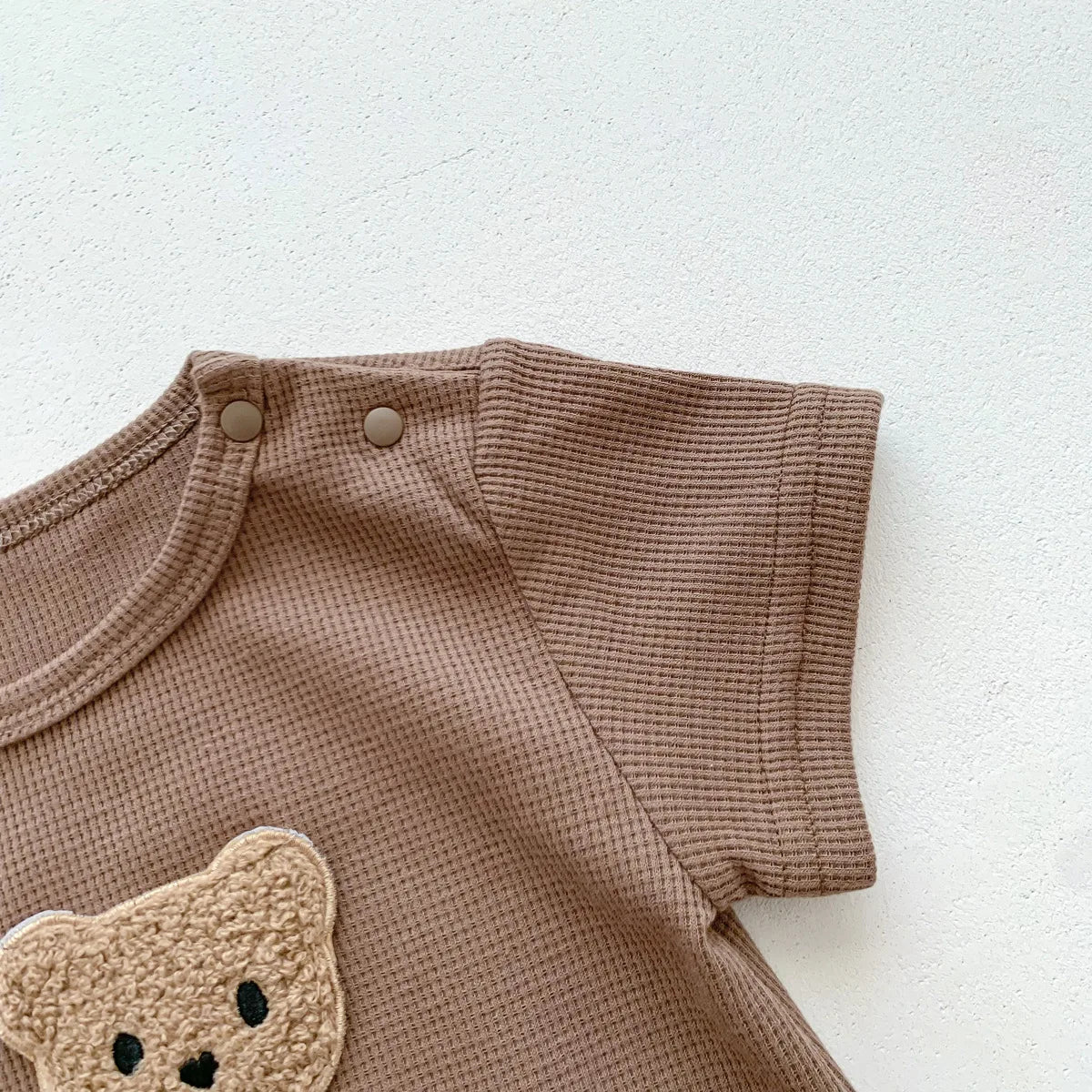 Baby Waffle Romper Set with Hat