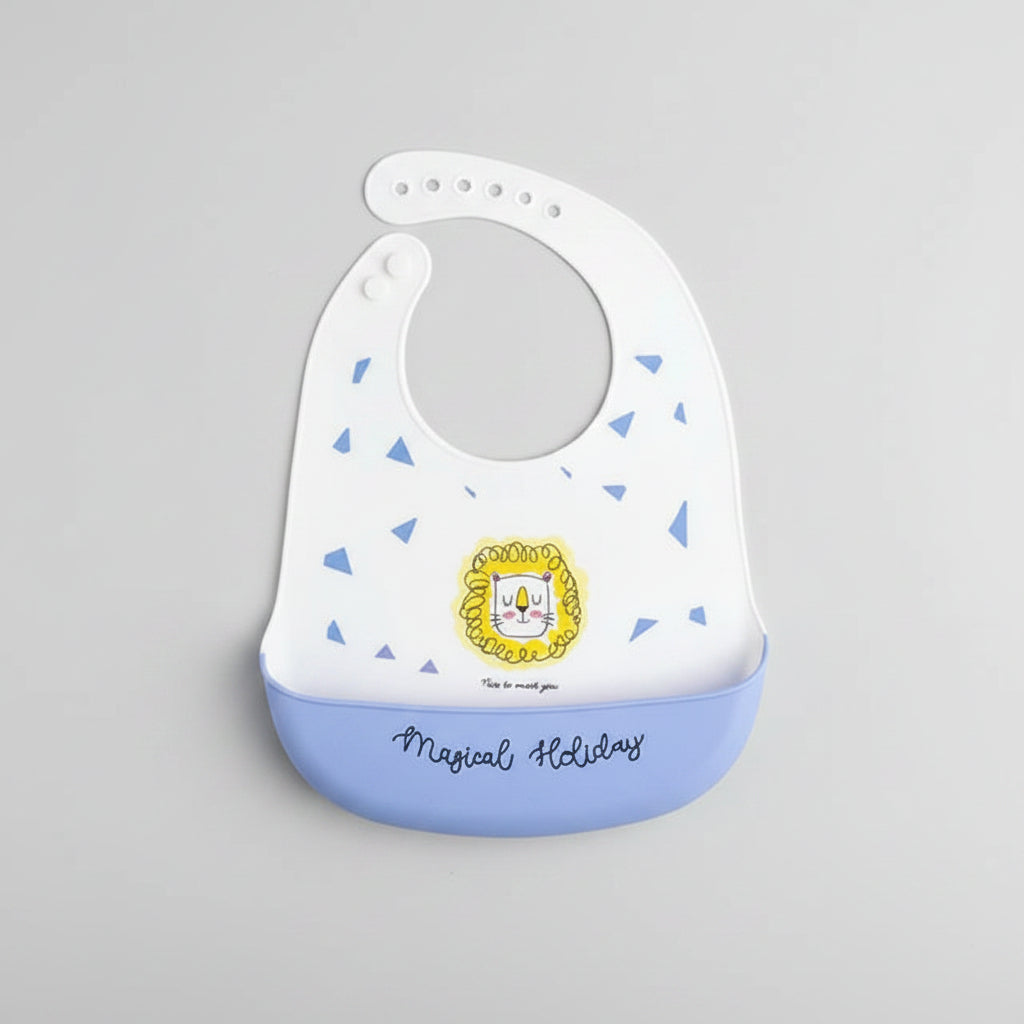 Waterproof Silicone Baby Bib With Pocket