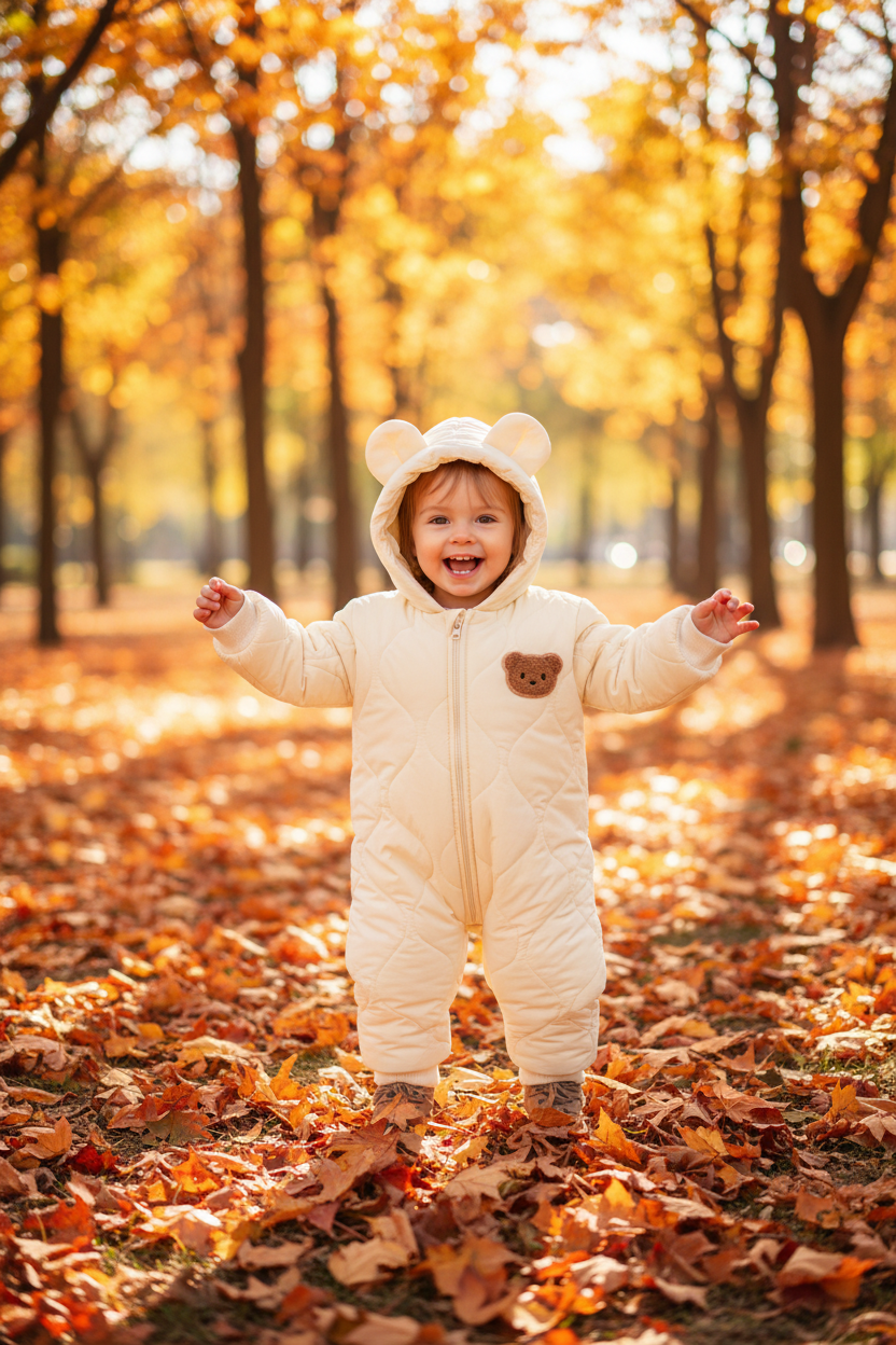 Baby Hooded Bear Jumpsuit