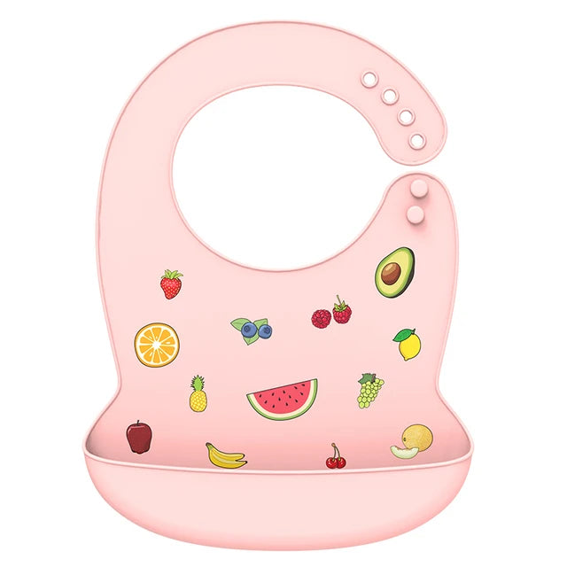 Waterproof Silicone Baby Bib With Pocket