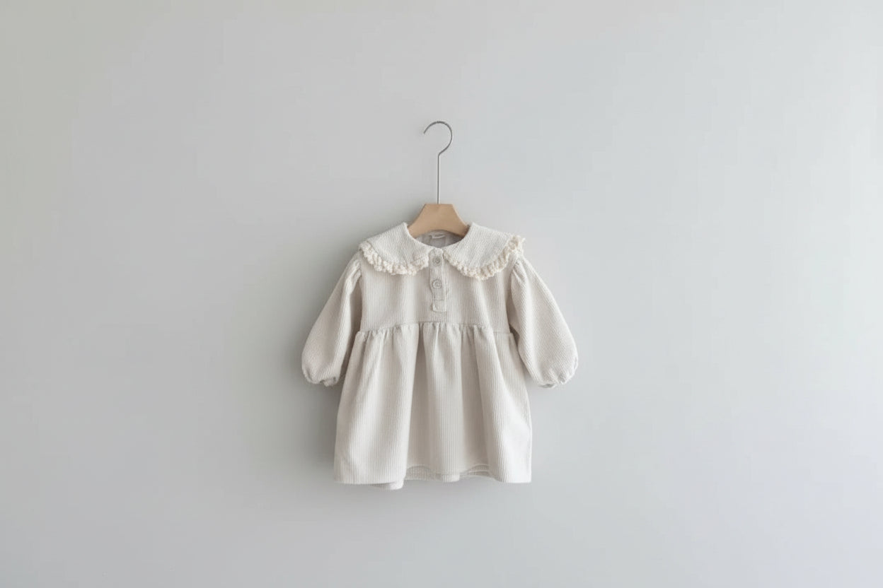 Toddler Girl Long Sleeve Corduroy Dress