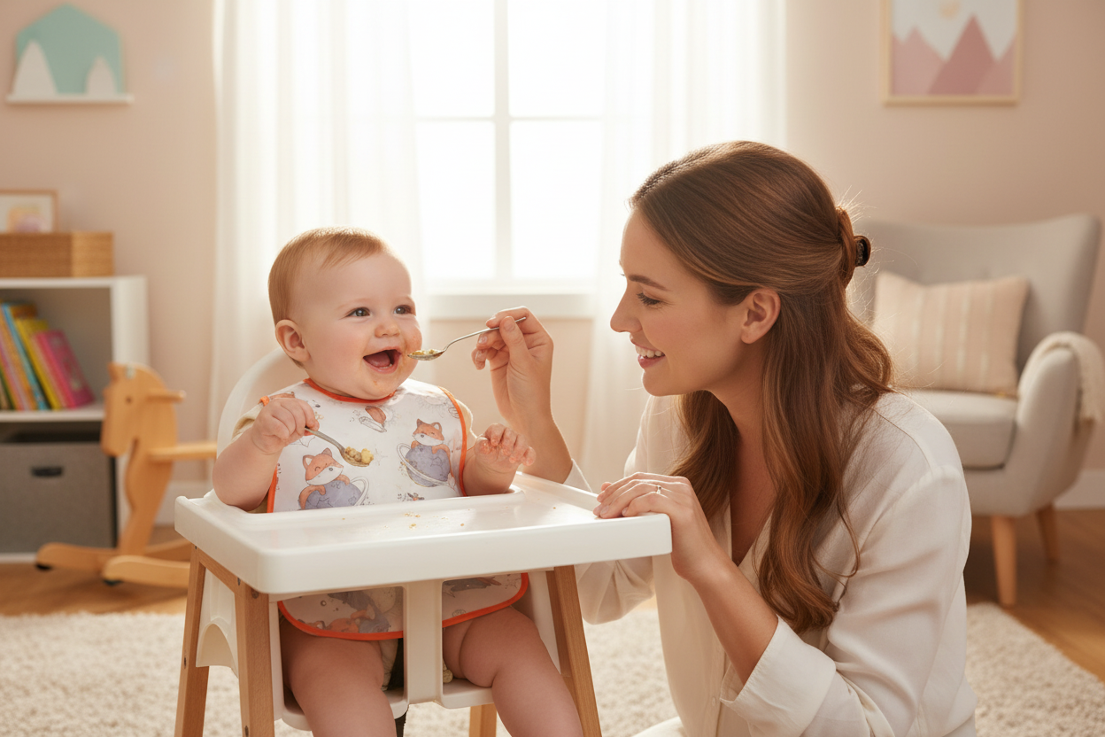 Waterproof Baby Feeding Bib with Pocket