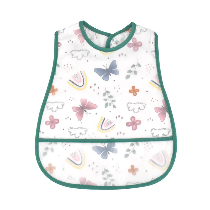 Waterproof Baby Feeding Bib with Pocket