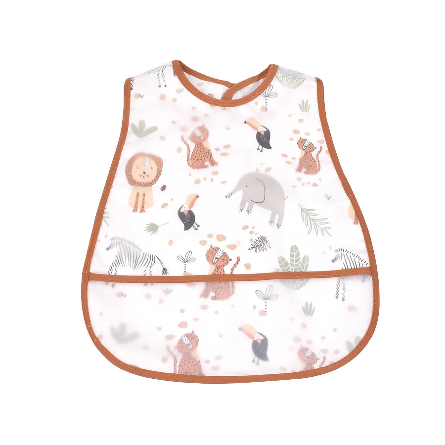 Waterproof Baby Feeding Bib with Pocket