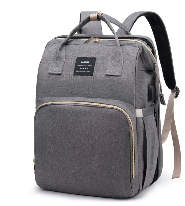 Mommy Travel Bag with Foldable Crib