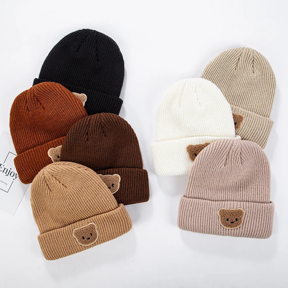 Toddler Cartoon Bear Knitted Beanie