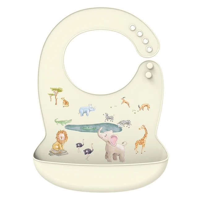 Waterproof Silicone Baby Bib With Pocket
