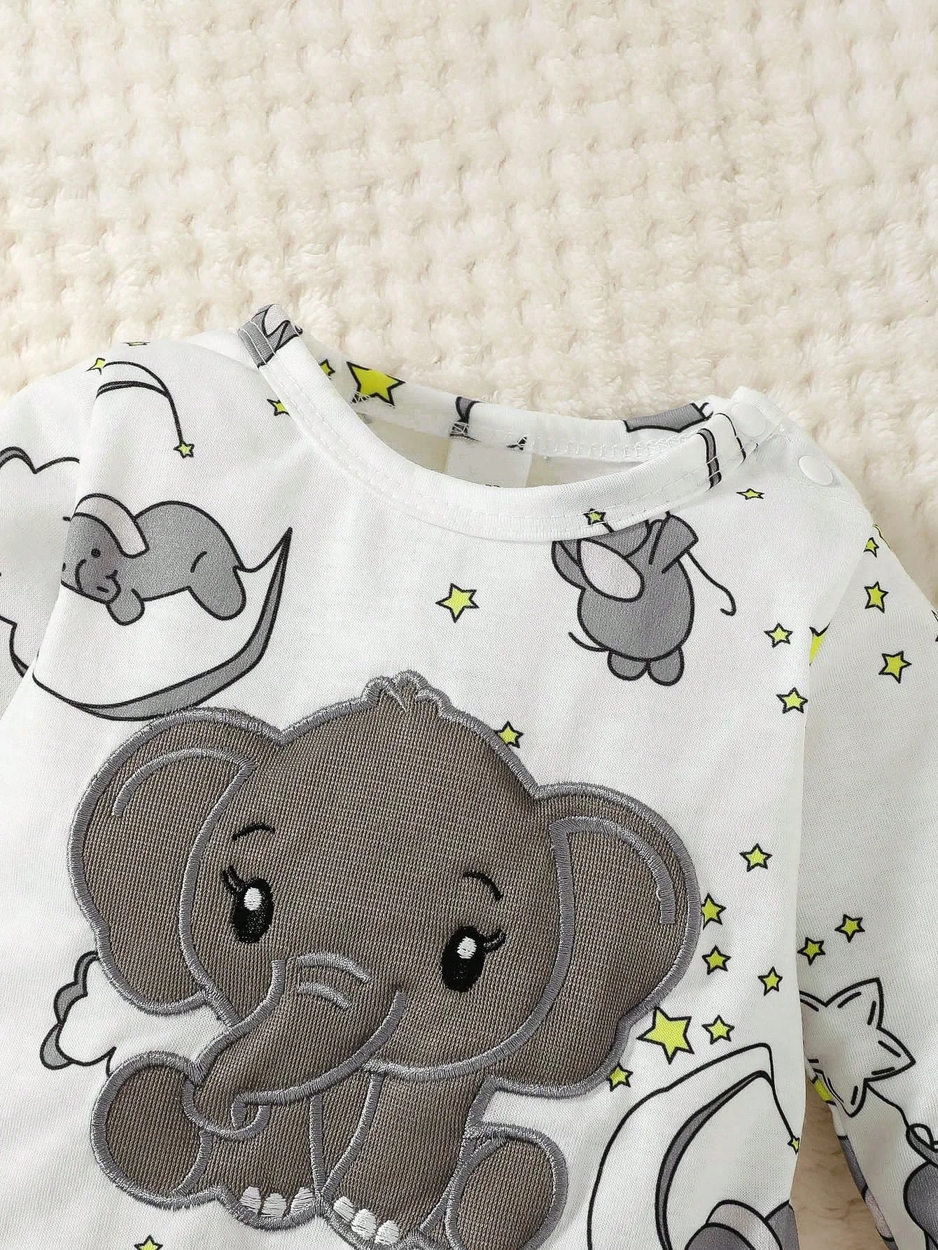 Baby Elephant Romper Set with Hat