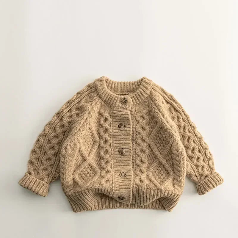 Kids Button-Up Knit Cardigan